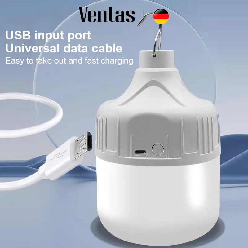 Lampu emergency VENTAS dengan pengait dan port pengisian USB pada foto penjual